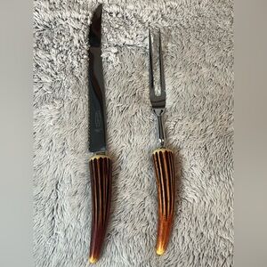 Vintage E Parker‎ & Sons Carving Knife Set Sheffield England Bakelite Handle